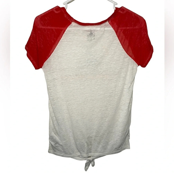 Disney Parks Walt Disney World Castle Raglan Knotted Tie Shirt Size XS Retro - Picture 2 of 7